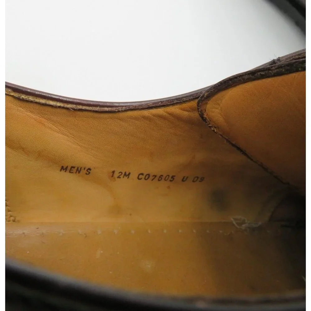 Cole Haan Dress Shoes Mens Size 12 Brown‎ Oxblood Cap Toe Leather Oxford Derby